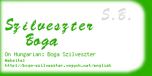 szilveszter boga business card